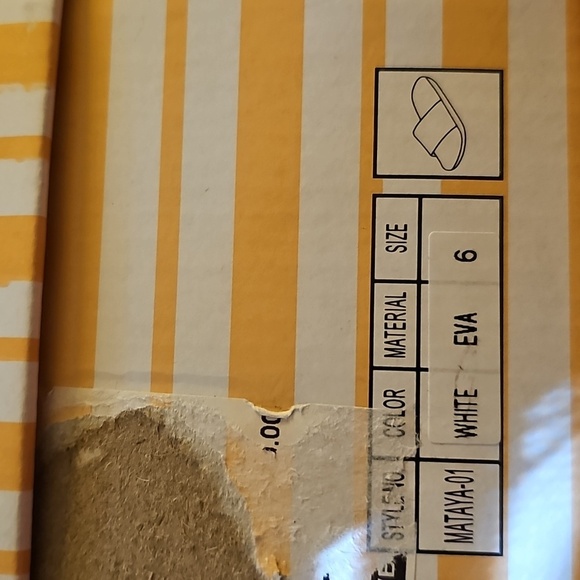 Wild Diva Lounge-Mataya Star Slides-White NIB Sz 6 - Picture 4 of 5